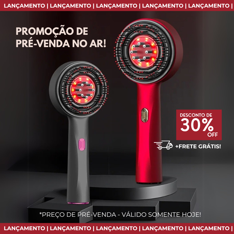 LumaHair - Escova 3 em 1 para fortalecimento dos fios