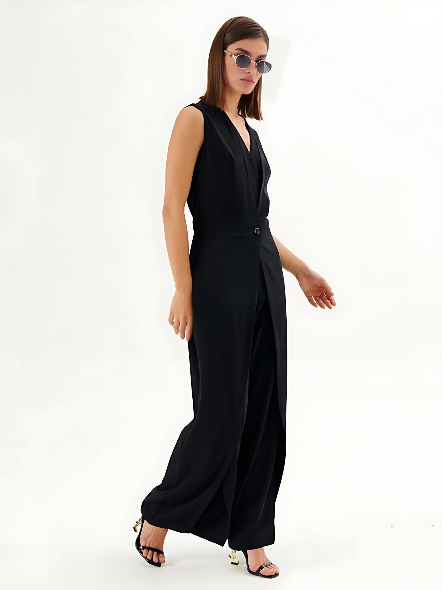 Macacão Feminino Elegante com Cintura Marcada e Caimento Premium
