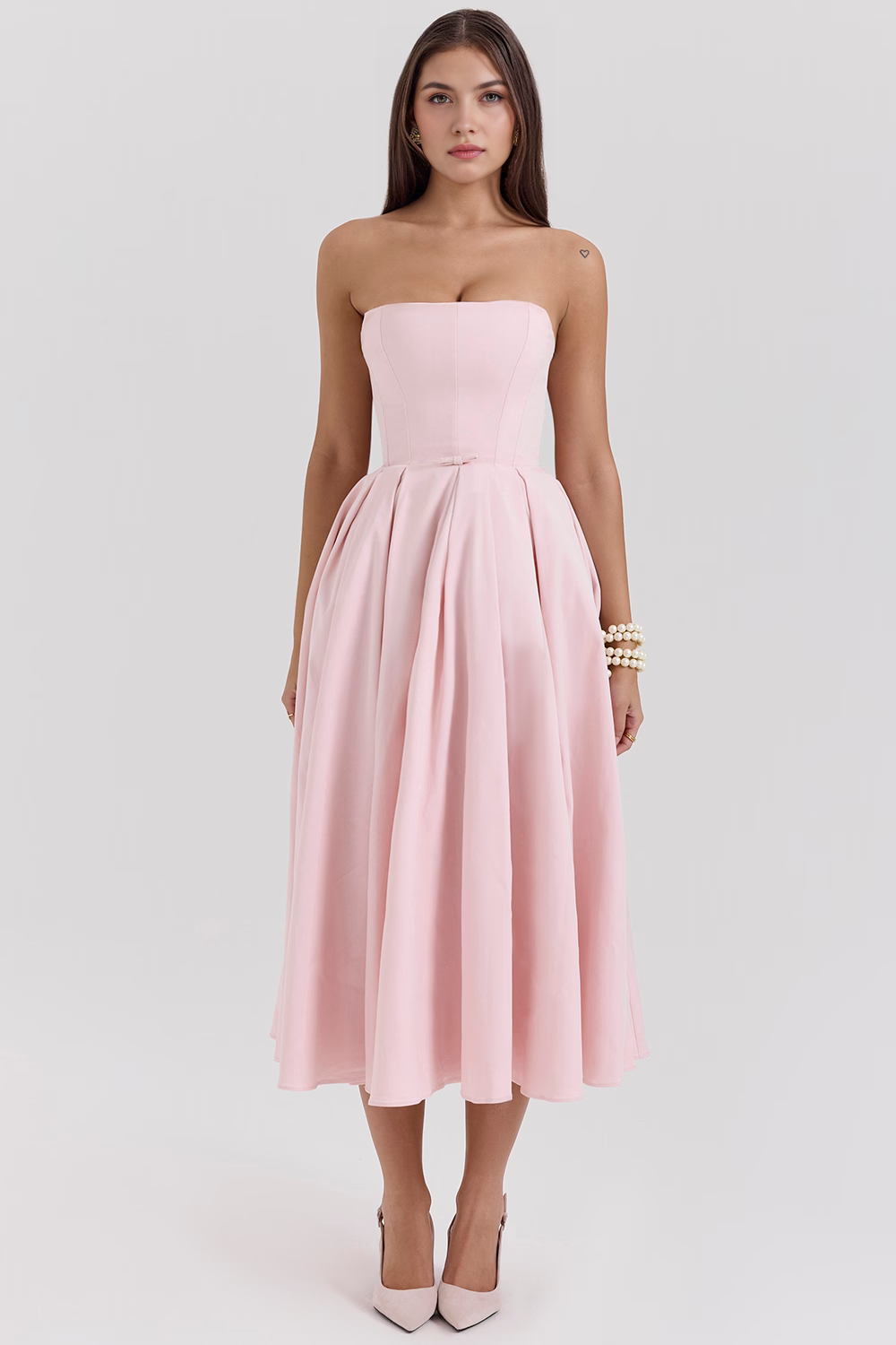 Vestido Longo Tomara que Caia Bustier Celeste