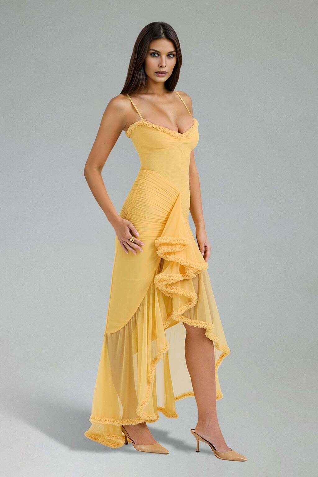 Vestido Elegante Amarelo - Marli