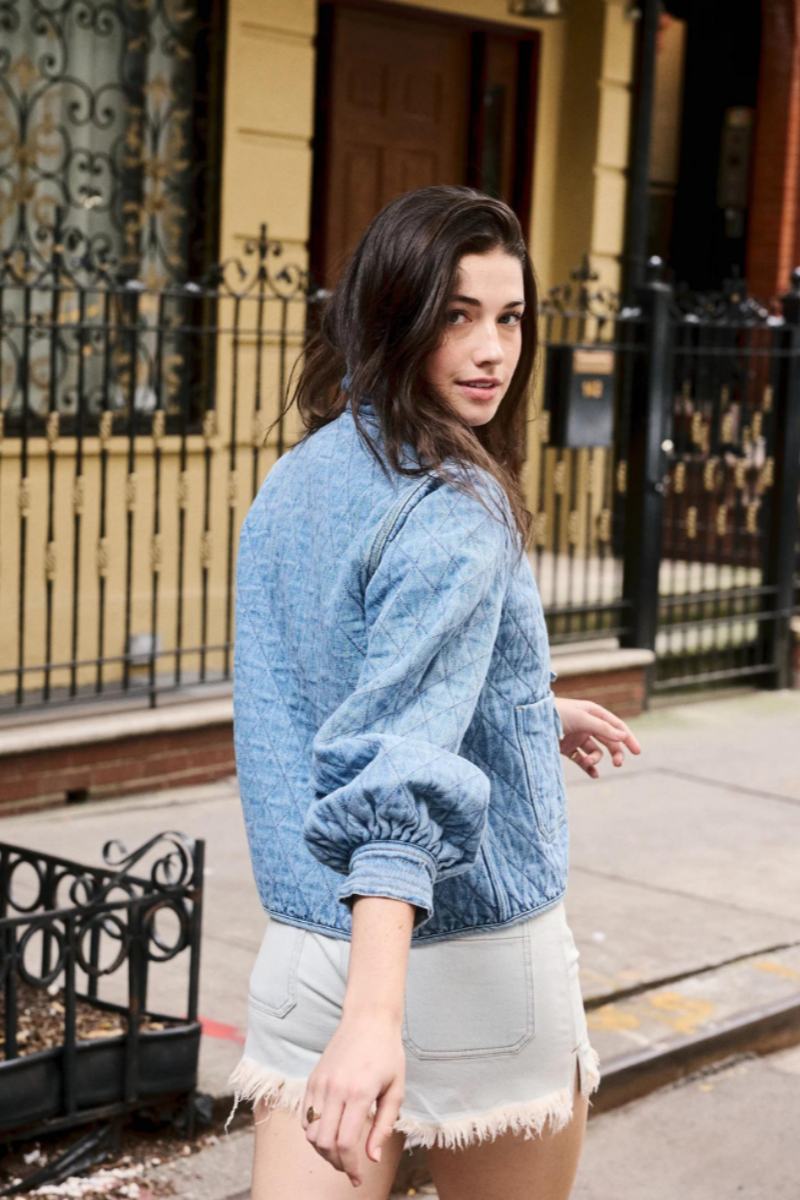 Jaqueta Mounna Estilo Europeu com Matelassê em Diamante