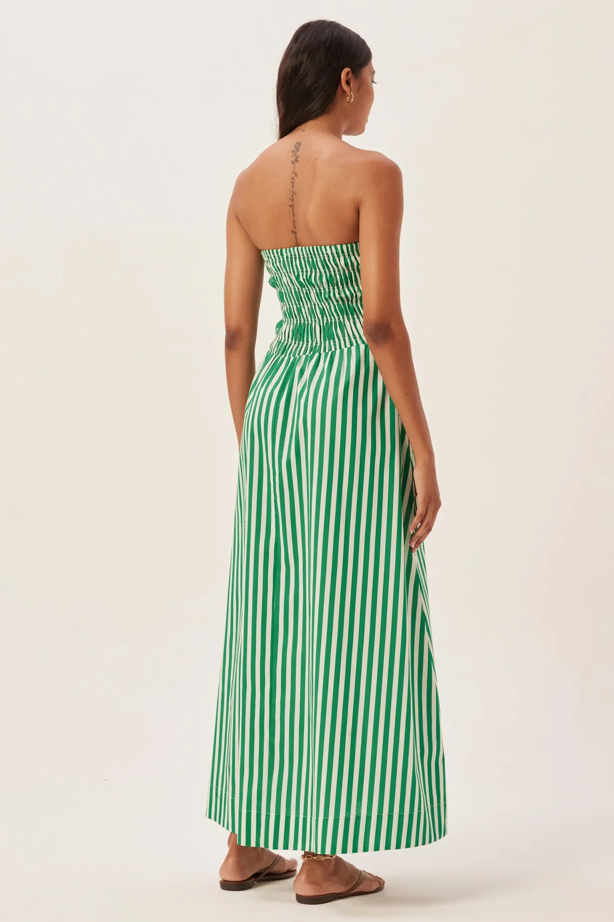 Vestido Longo Tube Maud com Franzidos
