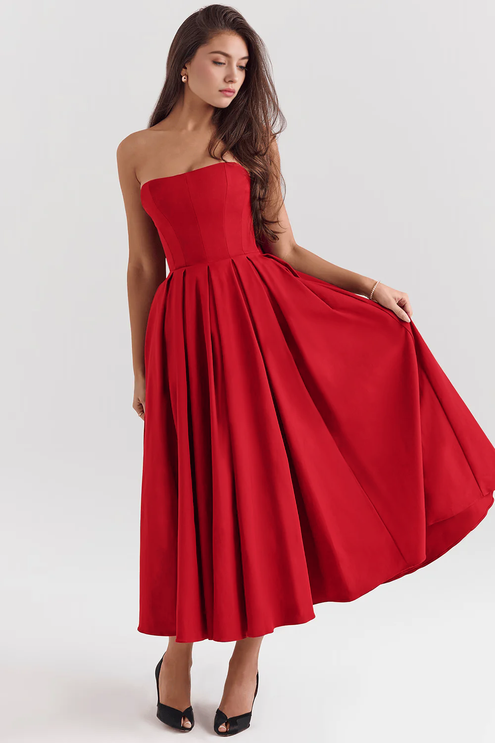 Vestido Longo Tomara que Caia Bustier Celeste
