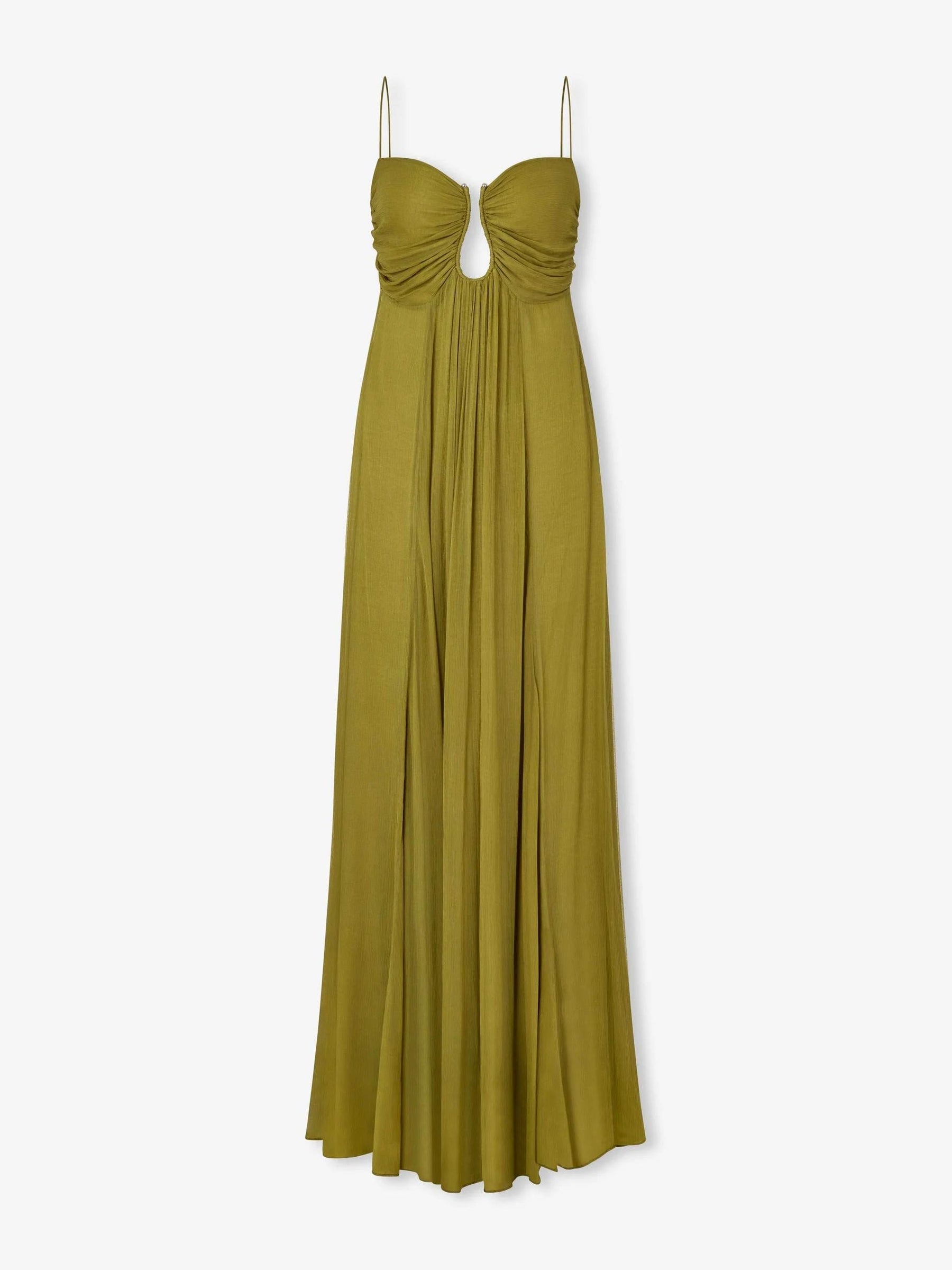 Vestido Longo Morea Verde Oliva