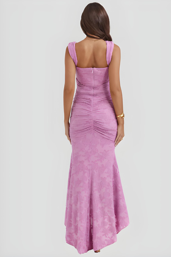 Vestido Longo Floral Decote Coração - Duda