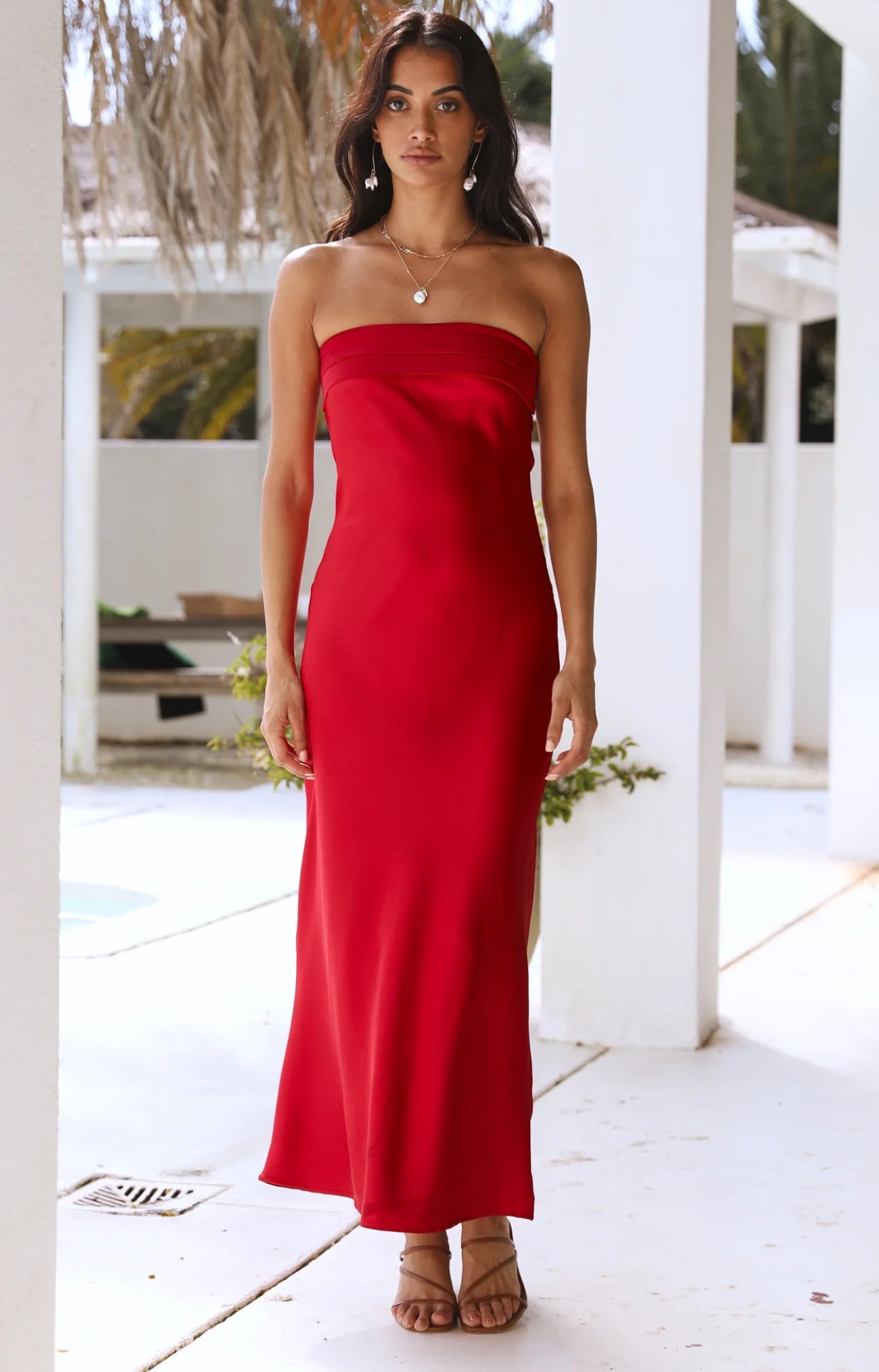 Vestido Longo de Cetim Glam