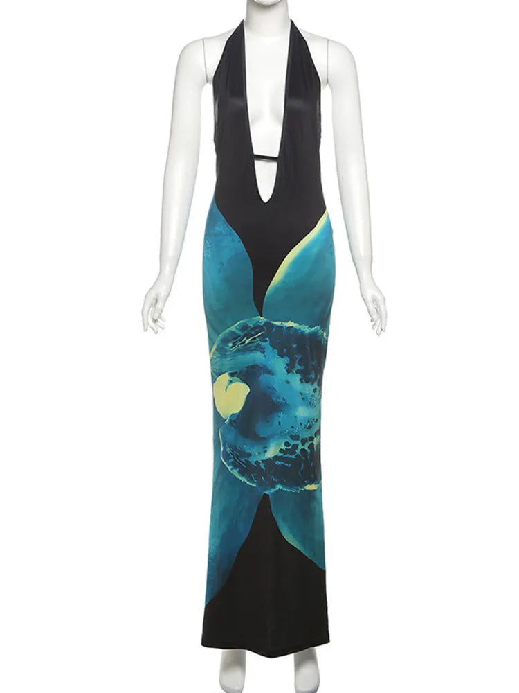 Vestido Longo Estampa Tropical – Juliane