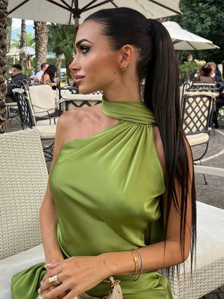 Vestido Longo Elegante com Alça de Fita – Lolita