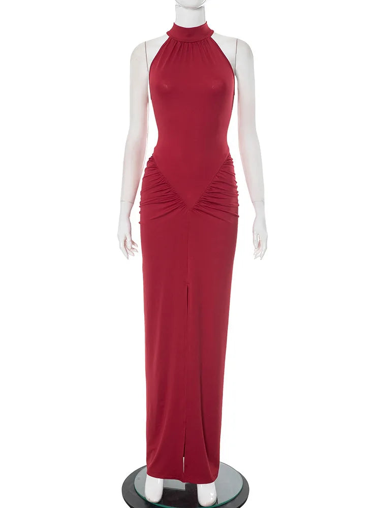 Vestido Elegante Drapeado Noite – Natasha
