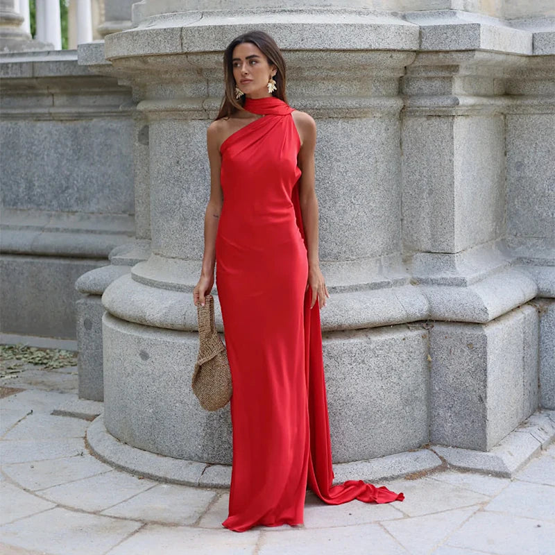 Vestido Longo Elegante com Alça de Fita – Lolita