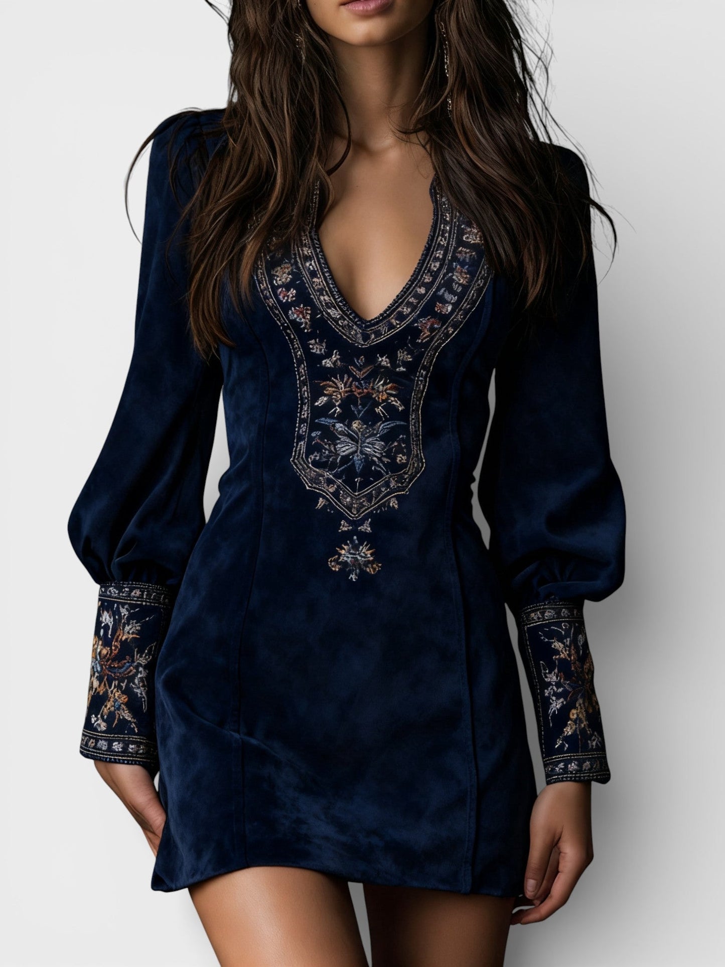 Vestido Mini Elegante com Bordado Eugenia