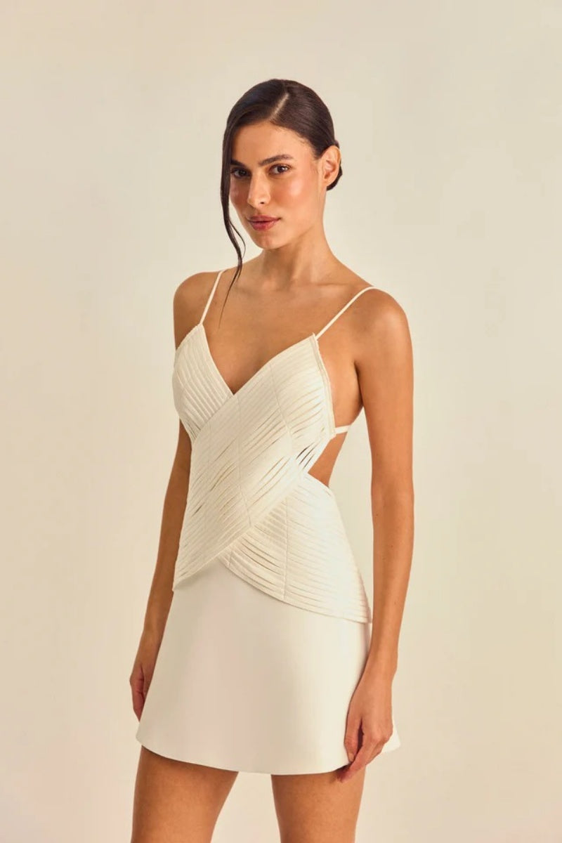 Vestido Slim com Decote nas Costas