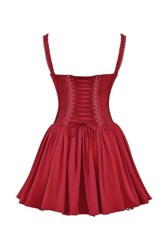 Vestido Curto Agnes com Corset e Renda
