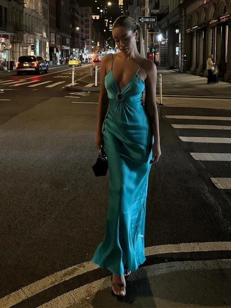 Vestido Elegante Seda - Claudia