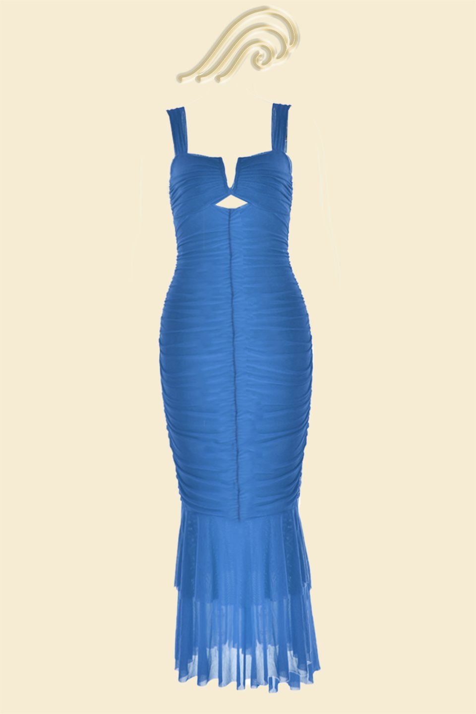 Vestido Midi Ethel Mesh Godê