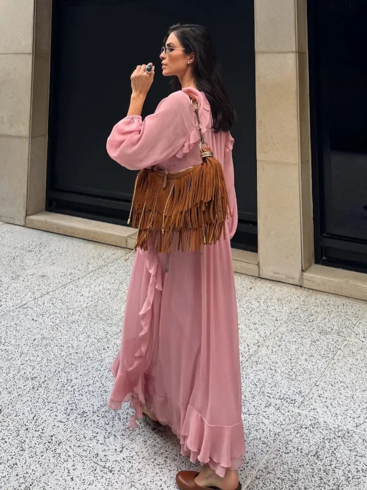 Vestido Feminino Longo Boho - Fabricia