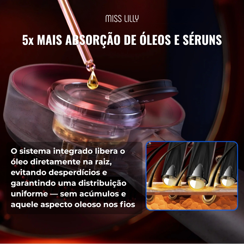 LumaHair - Escova 3 em 1 para fortalecimento dos fios