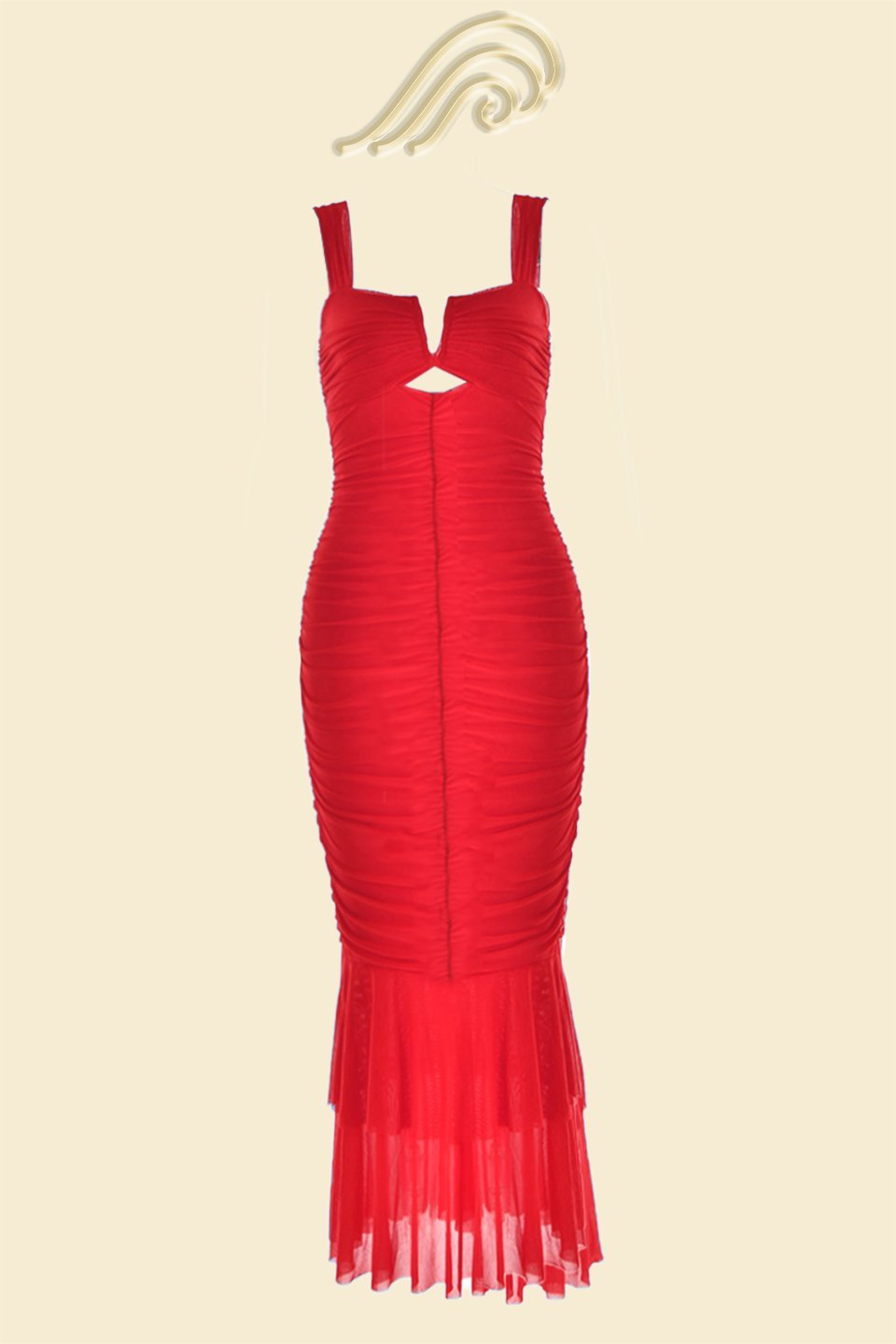 Vestido Midi Ethel Mesh Godê