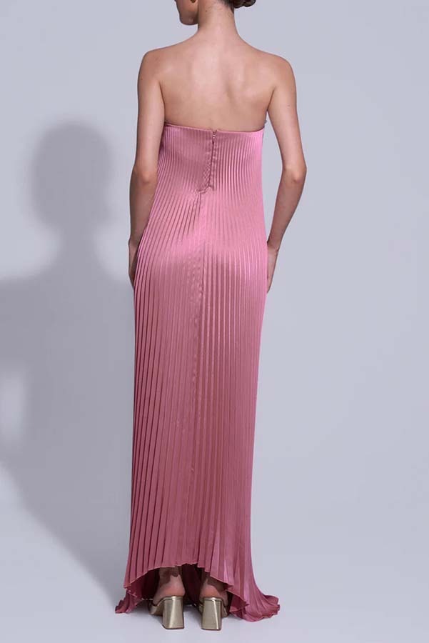 Vestido Feminino Sem Alças Dourado