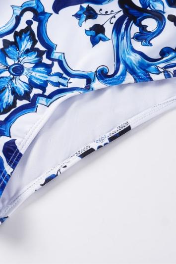 Biquíni Martha Estampado com Detalhes Franzidos