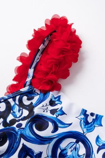 Biquíni Martha Estampado com Detalhes Franzidos