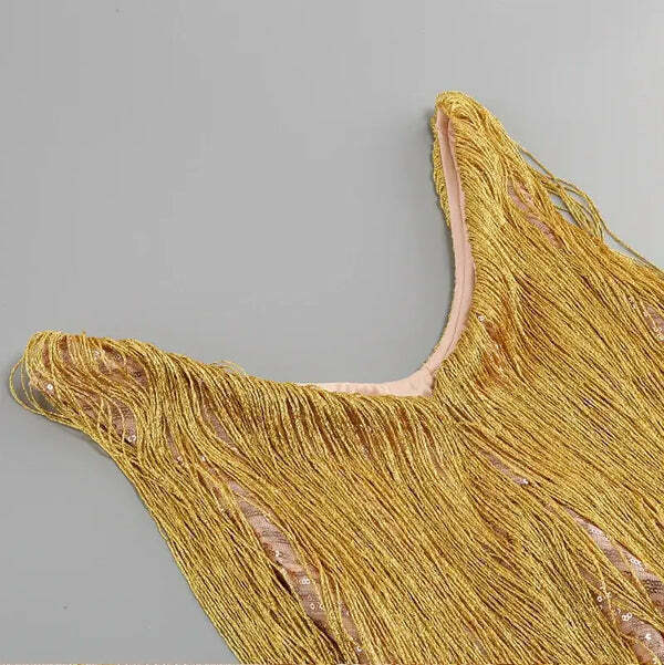 Vestido Curto Paetê Com Franja - Thais