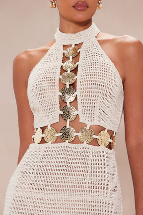Vestido Longo de Crochê Maldivas – Off White