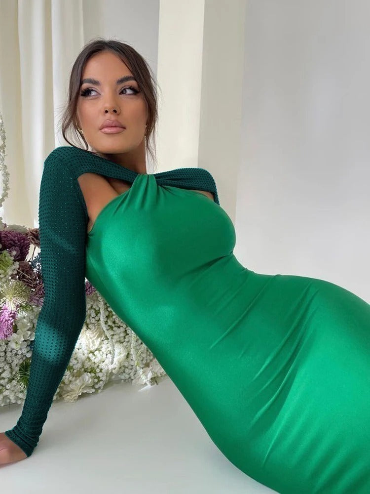 Vestido Justo Maxi - Marina