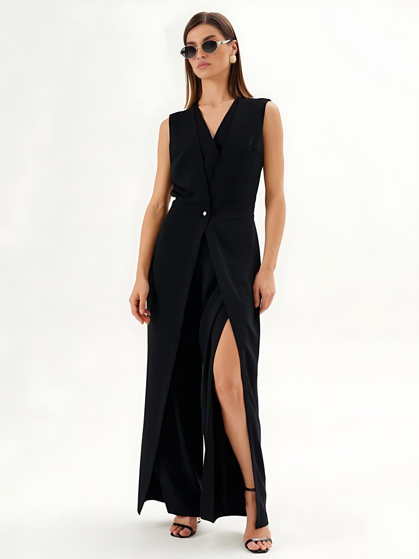 Macacão Feminino Elegante com Cintura Marcada e Caimento Premium