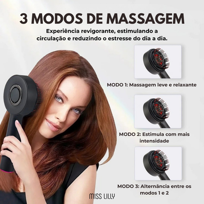 LumaHair - Escova 3 em 1 para fortalecimento dos fios