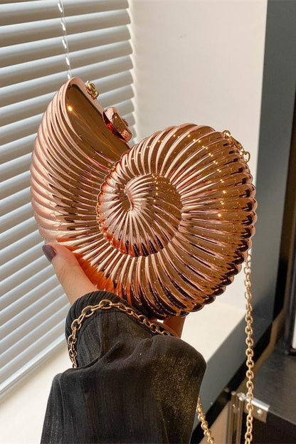 Bolsa Transversal de Acrílico Estilo Concha
