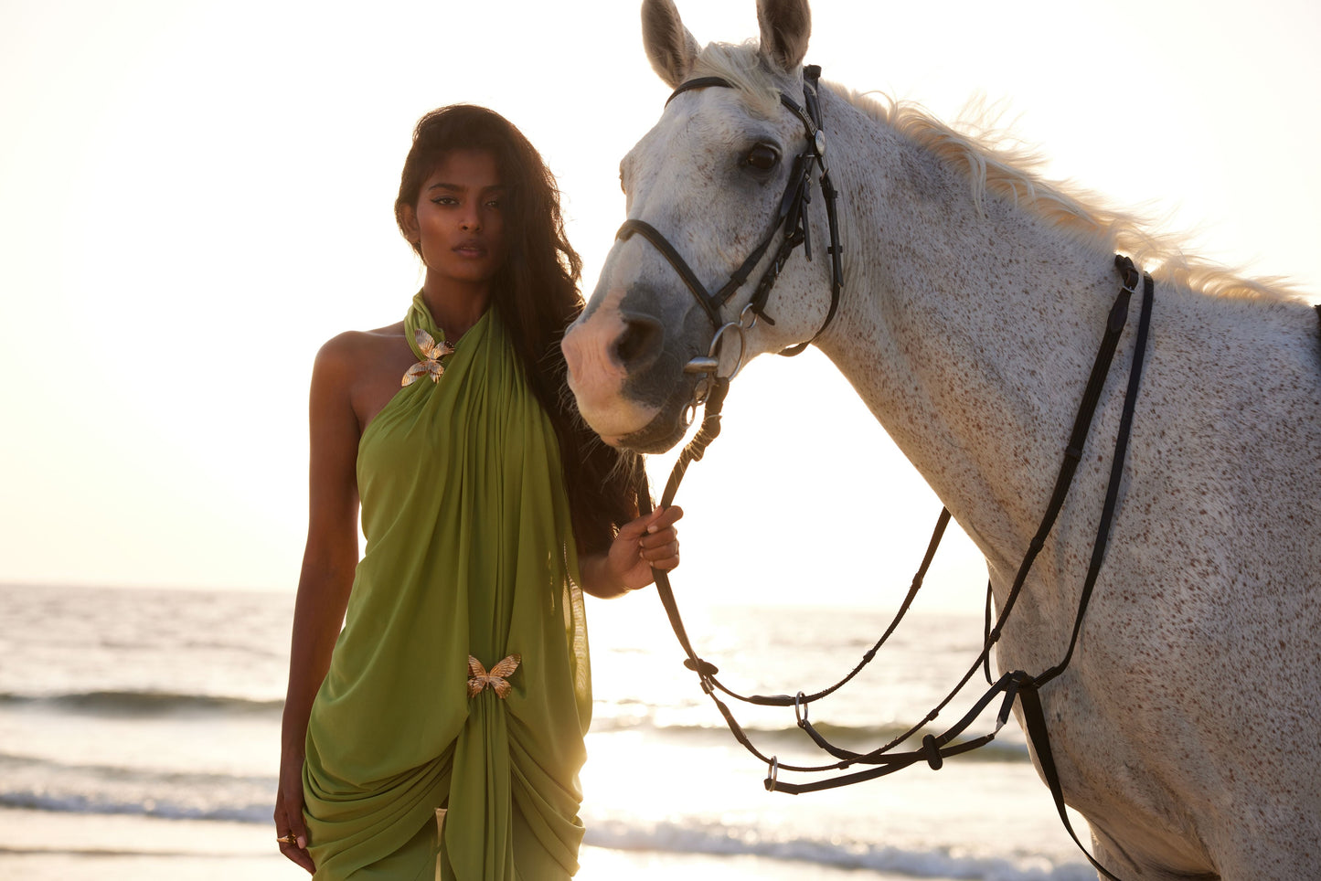 Vestido Longo Thalassa Verde Oliva