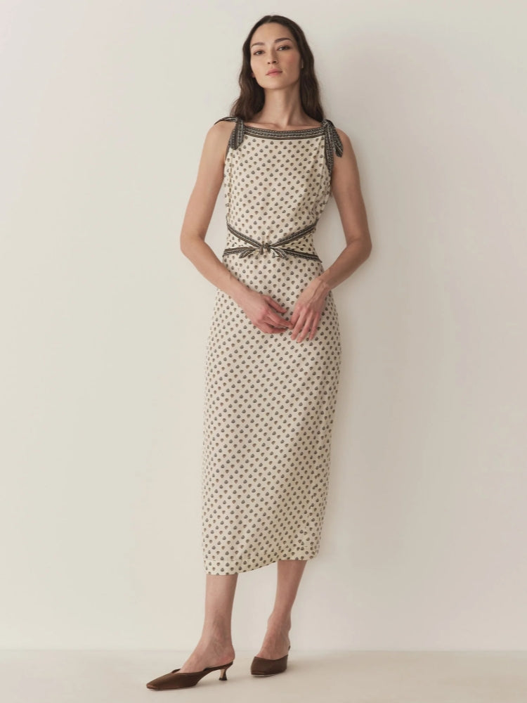 Vestido Midi Poá Clássico Riviera
