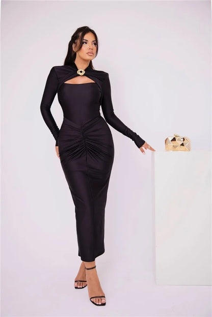 Vestido Elegante Geométrico - Beatriz