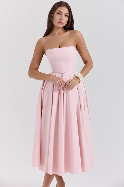Vestido Longo Tomara que Caia Bustier Celeste