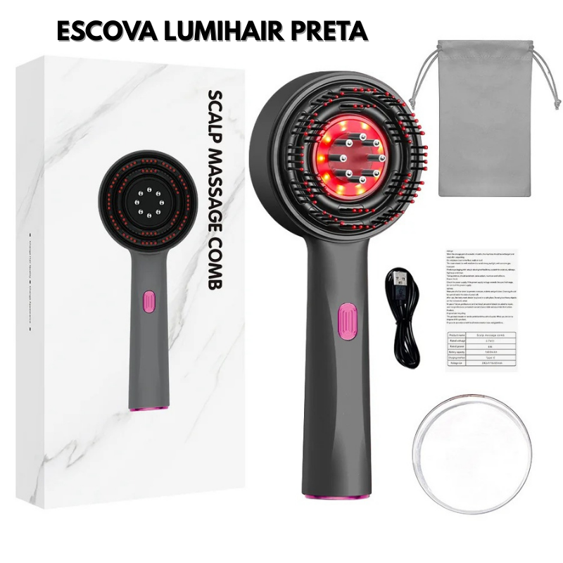 LumaHair - Escova 3 em 1 para fortalecimento dos fios