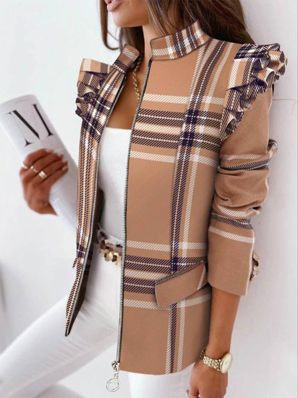Blazer Pequeno Casual Xadrez - Goucci
