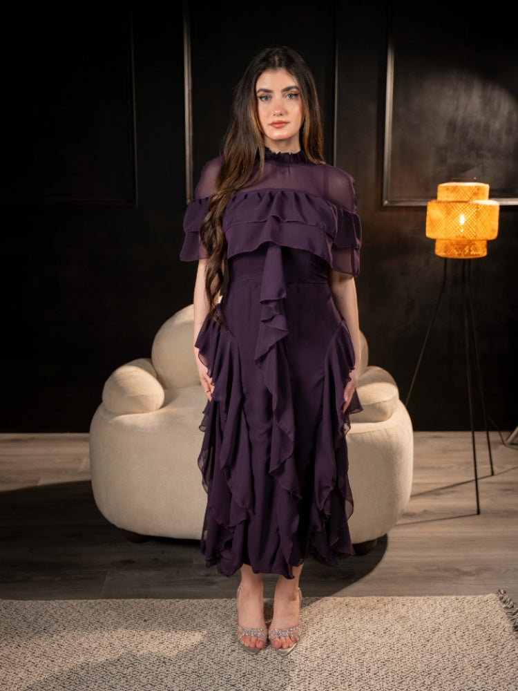 Vestido Midi Violeta Éther