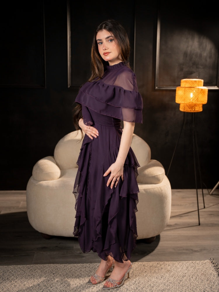 Vestido Midi Violeta Éther