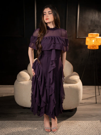 Vestido Midi Violeta Éther