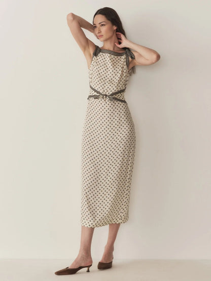 Vestido Midi Poá Clássico Riviera