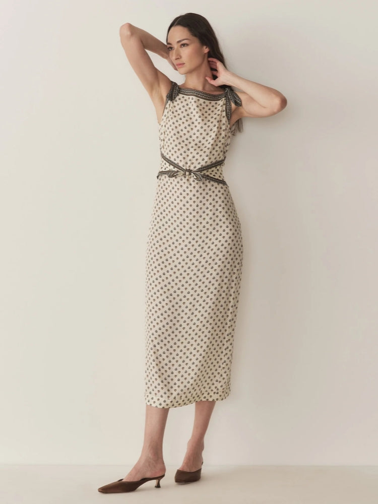 Vestido Midi Poá Clássico Riviera