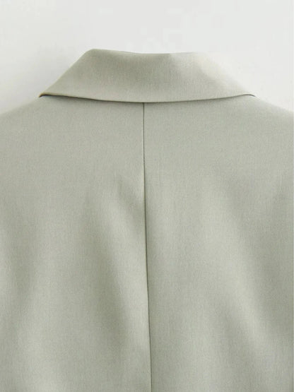 Conjunto Feminino Alfaiataria com Jaqueta Bomber e Calça de Cintura Alta Pantalona - Emily