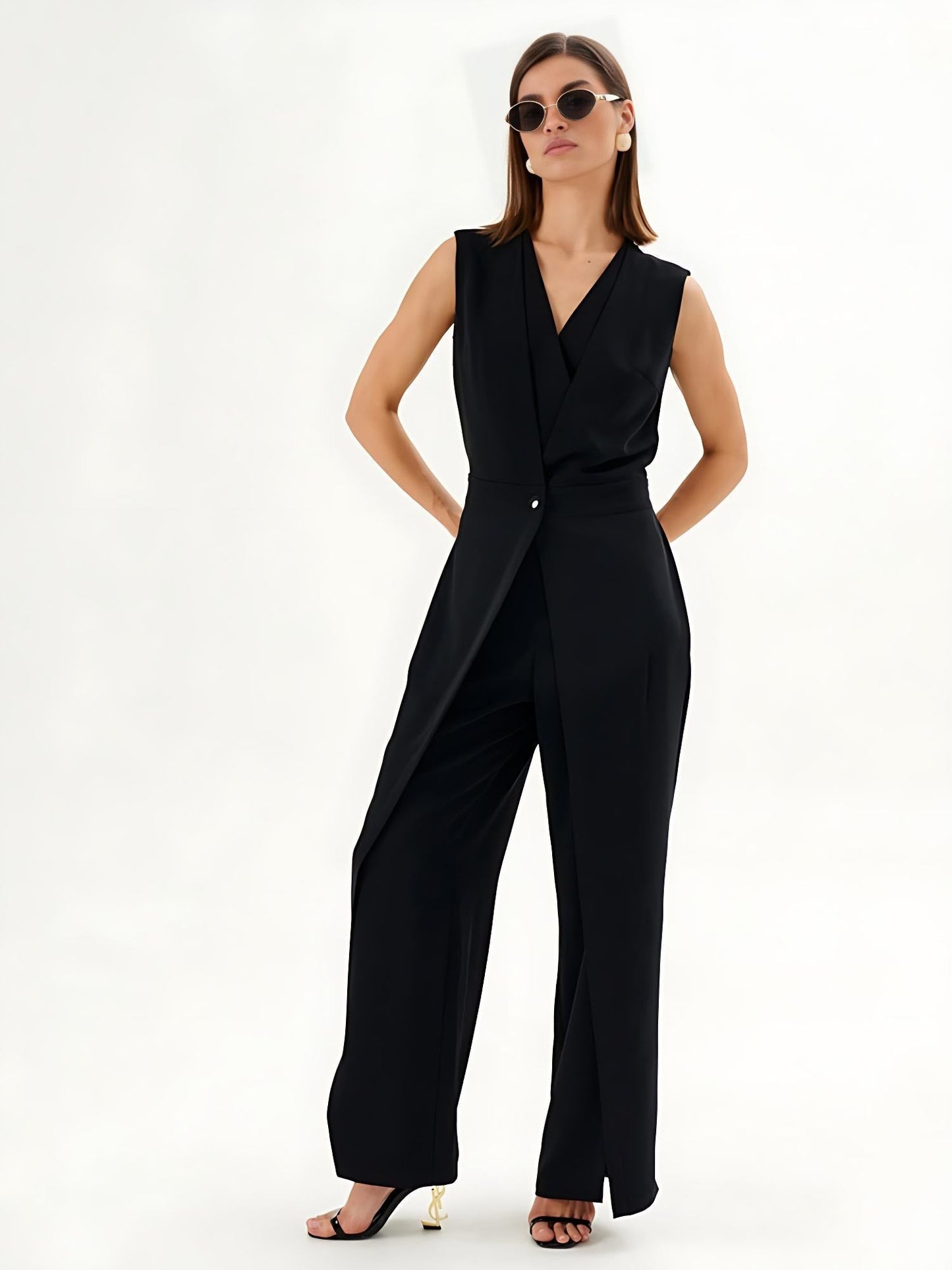 Macacão Feminino Elegante com Cintura Marcada e Caimento Premium