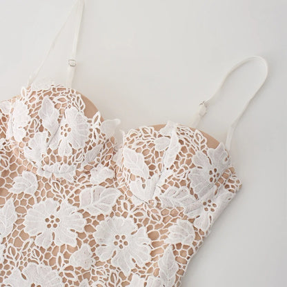 Vestido Feminino Midi Renda - Mavie