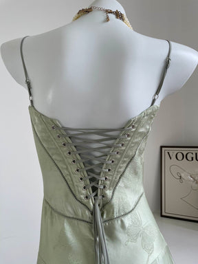 Vestido Longo Elegante com Costas Abertas e Amarração - Flor