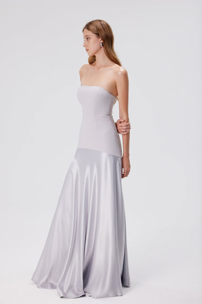 Vestido Tomara que Caia Aura – Cinza Glacial