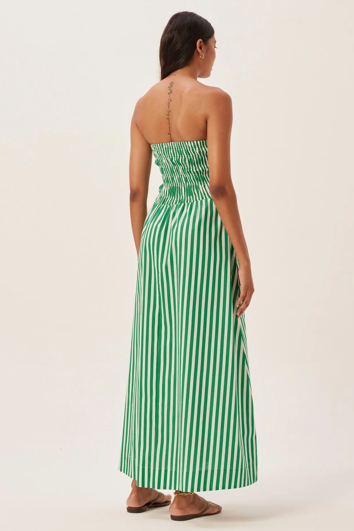 Vestido Longo Tube Maud com Franzidos