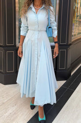 Vestido Longo Azul Claro