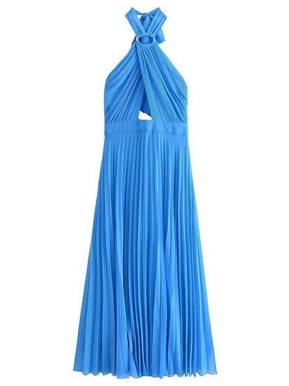 Vestido Longo Plissado - Livia